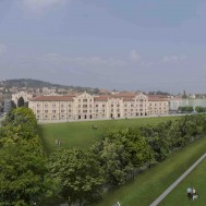 Render: view of campus park